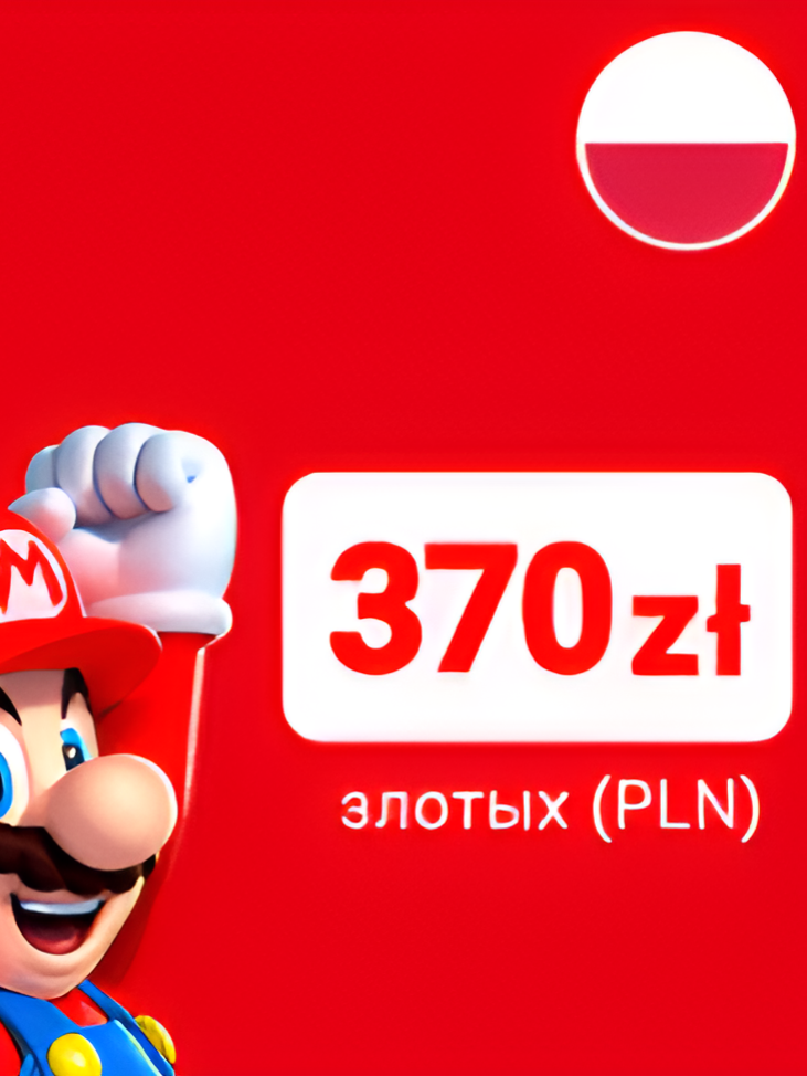 Карта пополнения Nintendo eShop Card 370zł злотых (PLN)