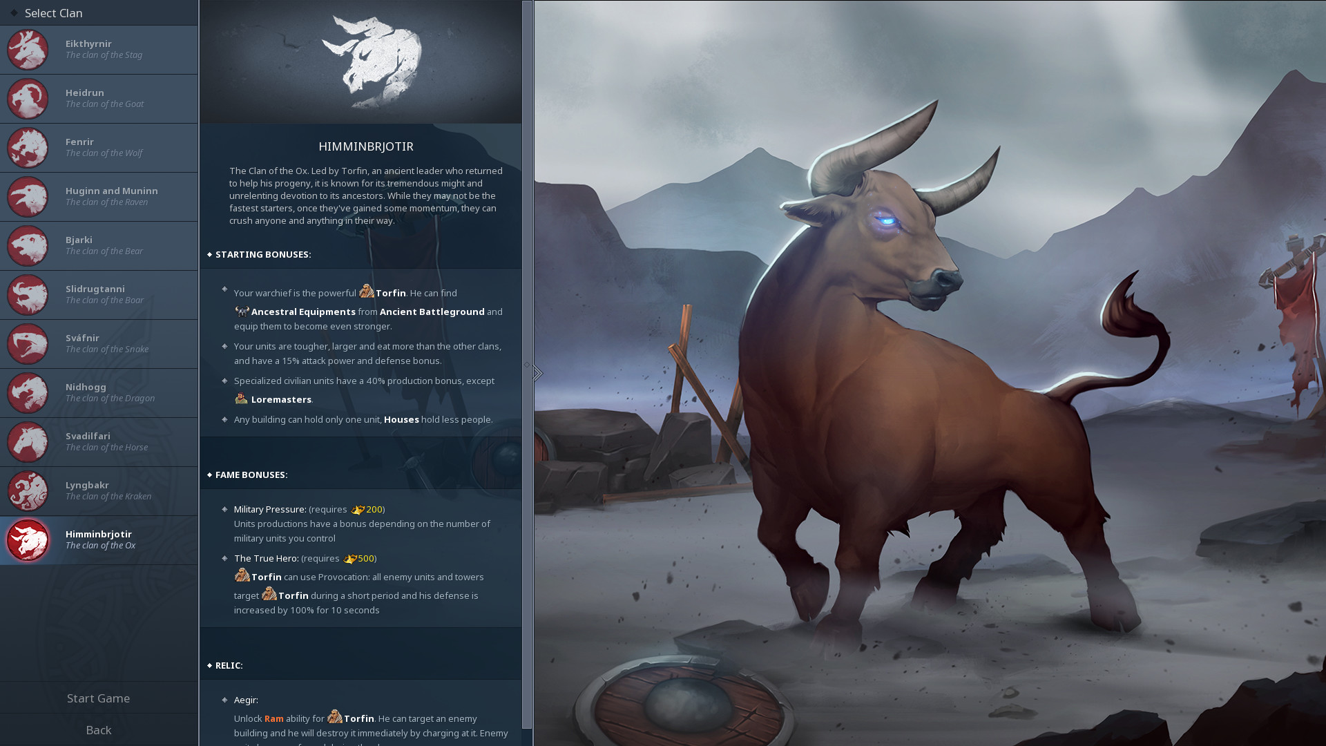 Скриншот-3 из игры Northgard — Himminbrjotir, Clan of the Ox