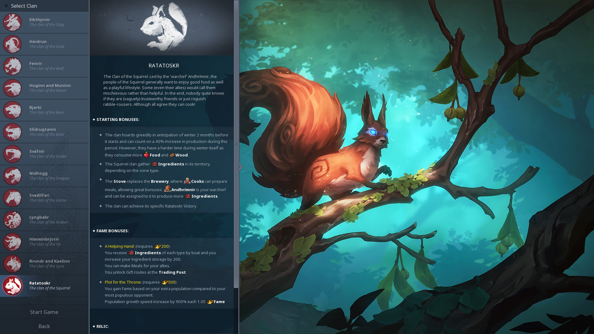 Скриншот-10 из игры Northgard — Ratatoskr, Clan of the Squirrel