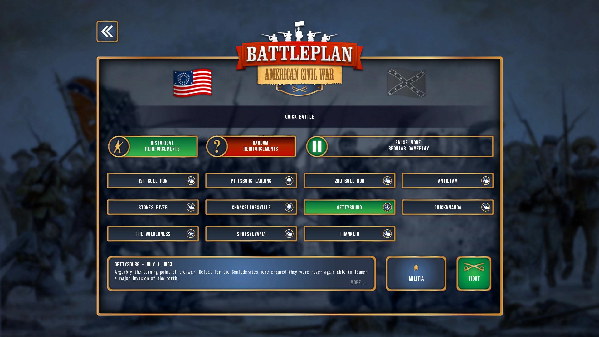 Скриншот-0 из игры Battleplan: American Civil War