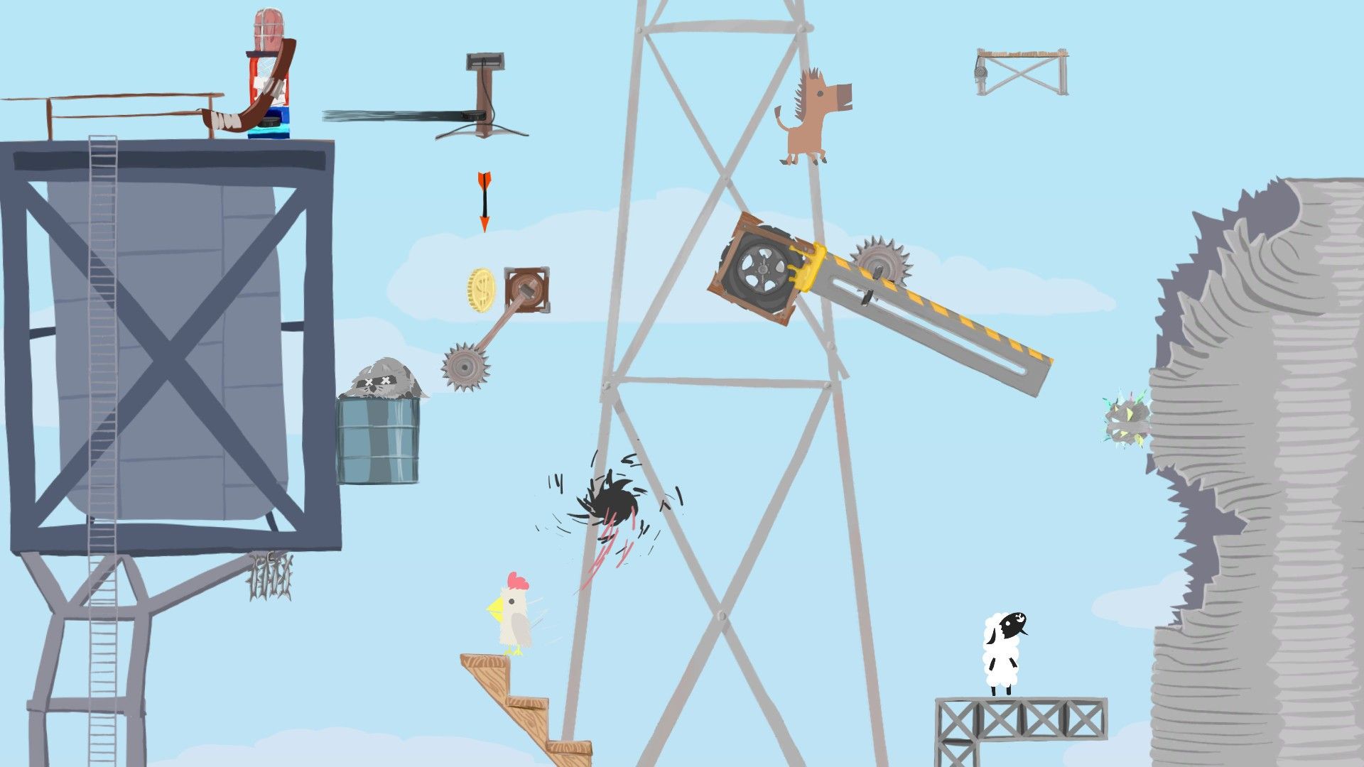 Скриншот-6 из игры Ultimate Chicken Horse