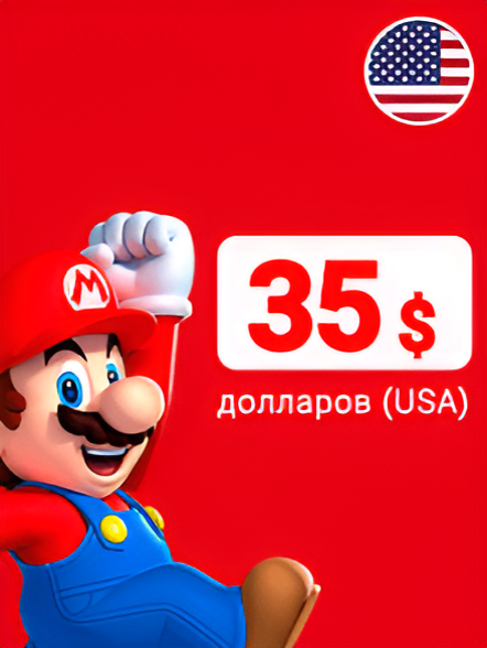 Карта пополнения Nintendo eShop Card 35$ USD долларов (США)