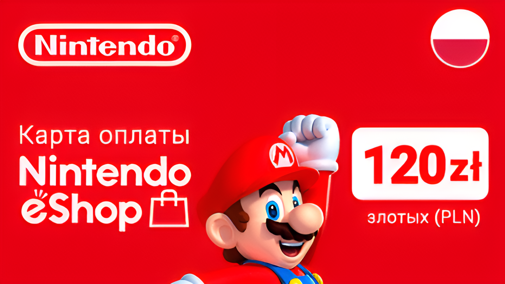 Скриншот-0 из игры Карта пополнения Nintendo eShop Card 120zł злотых (PLN)