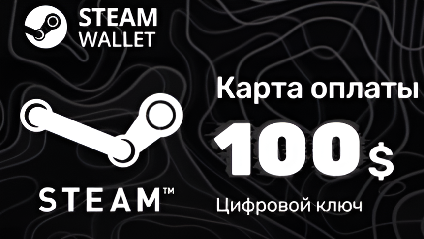 Скриншот-0 из игры Пополнение Стим кошелька на 100 $ - Steam Wallet Card