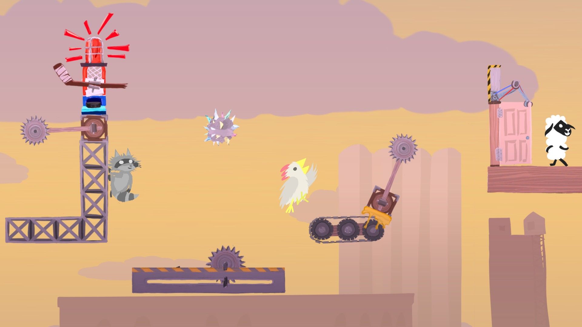 Скриншот-1 из игры Ultimate Chicken Horse