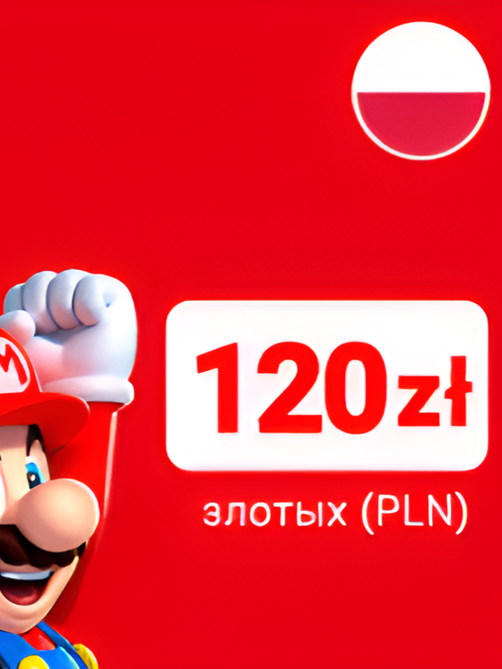 Картинка Карта пополнения Nintendo eShop Card 120zł злотых (PLN)