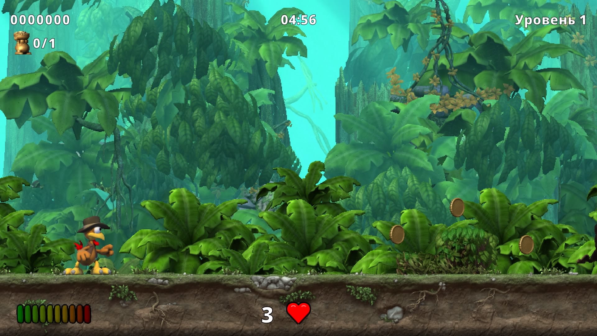 Скриншот-6 из игры Crazy Chicken Jump 'n' Run Traps and Treasures для PS4