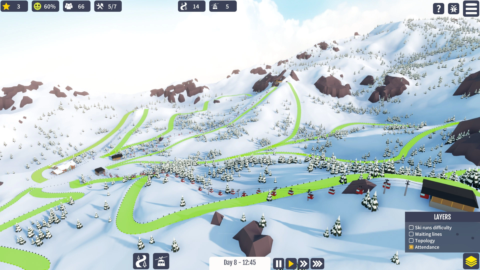 Скриншот-1 из игры Snowtopia: Ski Resort Builder