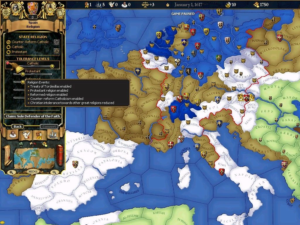 Скриншот-1 из игры For The Glory: A Europa Universalis Game