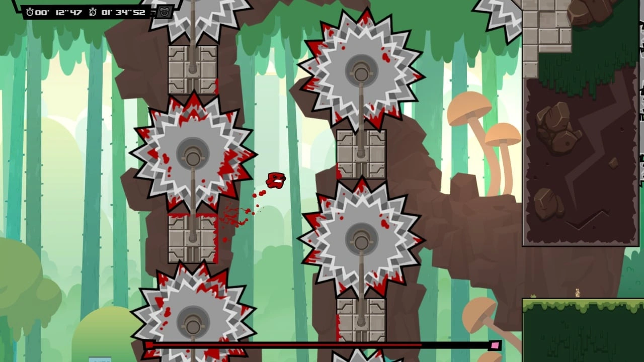 Скриншот-4 из игры Super Meat Boy Forever для XBOX