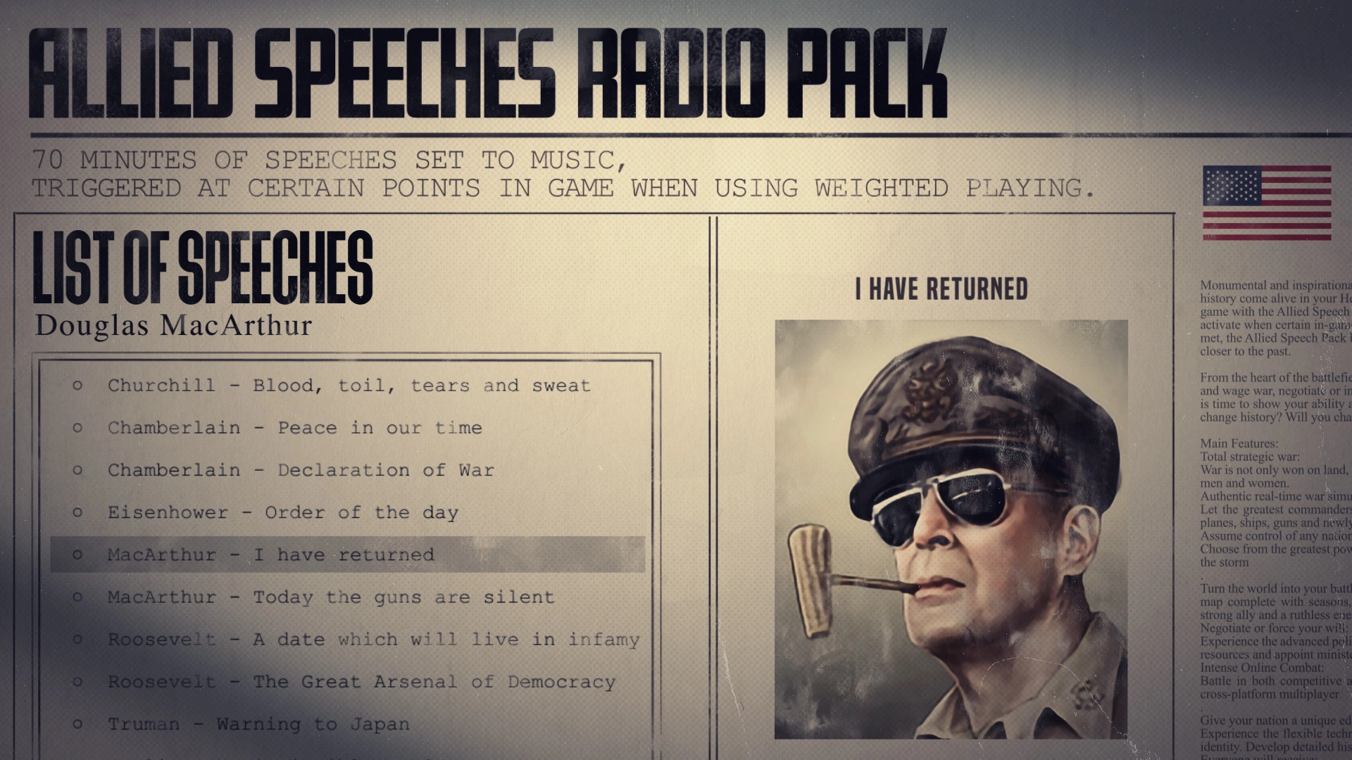 Скриншот-6 из игры Hearts of Iron IV: Allied Speeches Music Pack