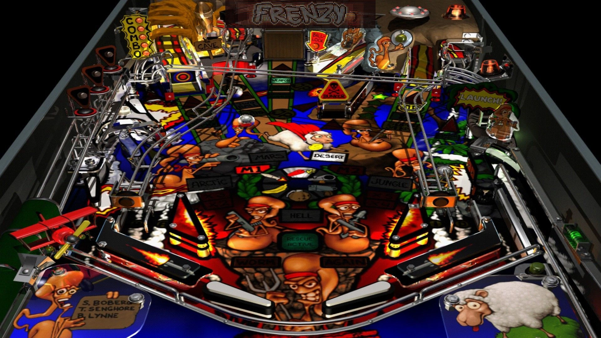 Скриншот-1 из игры Worms Pinball
