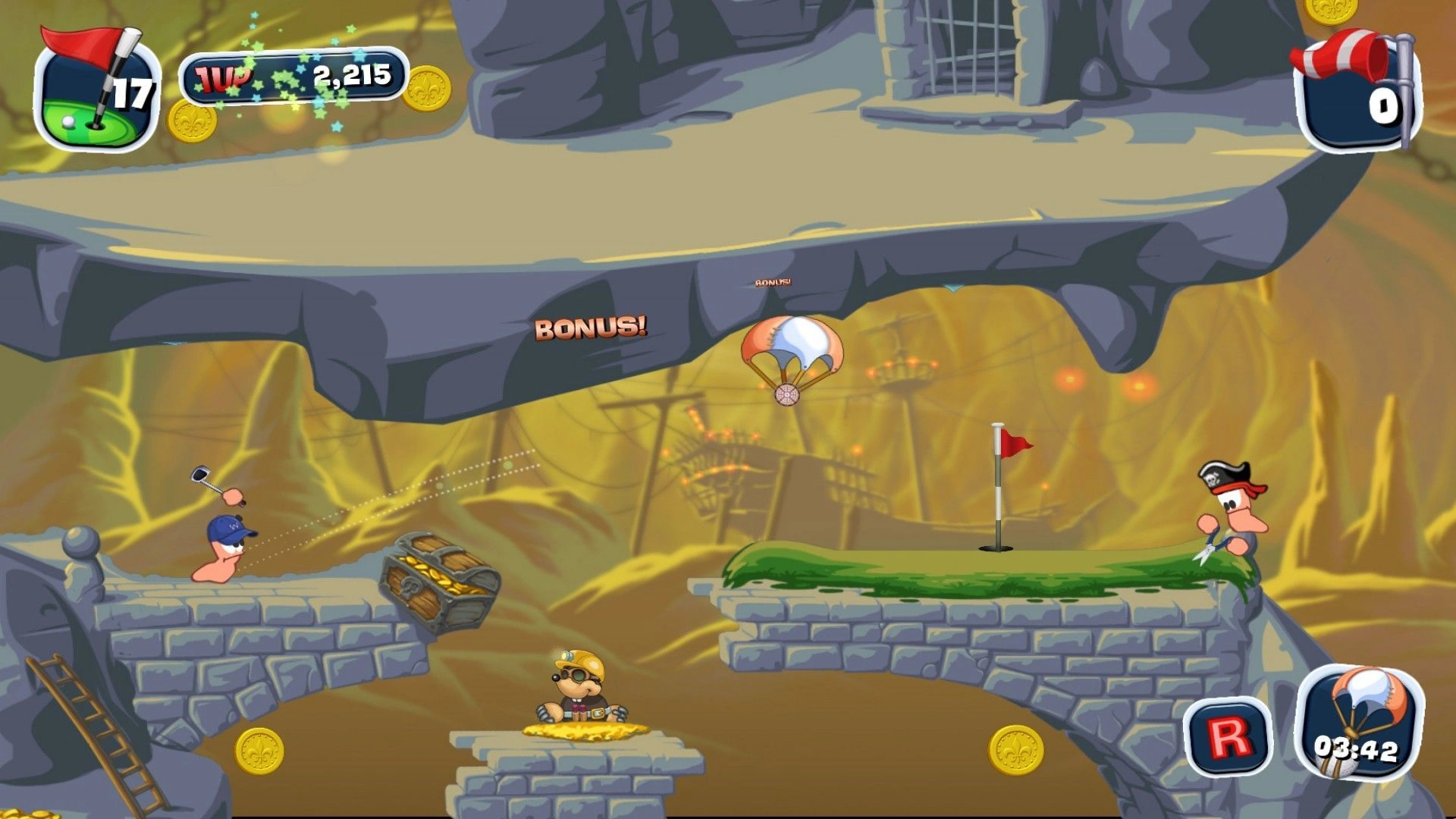 Скриншот-4 из игры Worms Crazy Golf