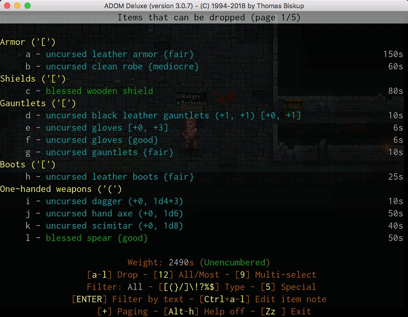 Скриншот-12 из игры ADOM (Ancient Domains of Mystery)