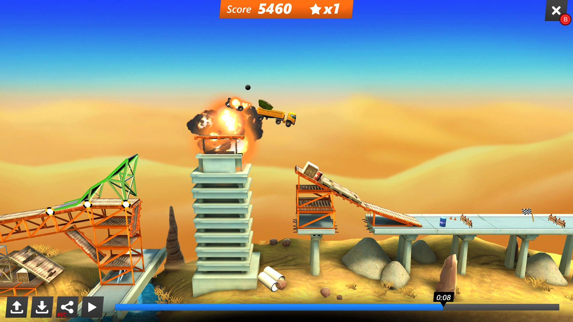 Скриншот-1 из игры Bridge Constructor Stunts