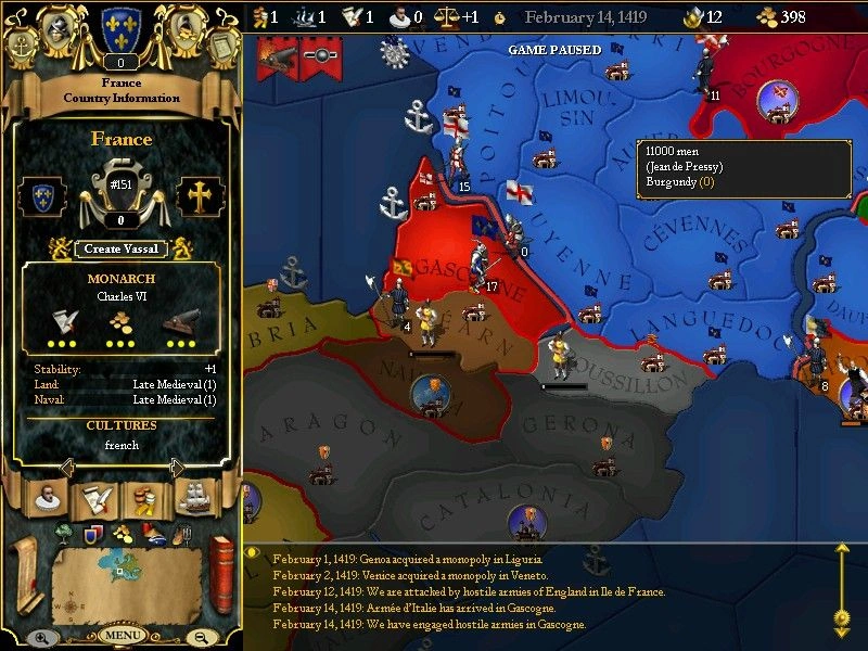 Скриншот-7 из игры For The Glory: A Europa Universalis Game