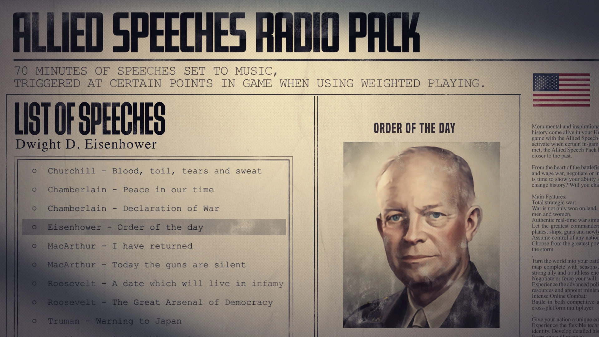 Скриншот-5 из игры Hearts of Iron IV: Allied Speeches Music Pack