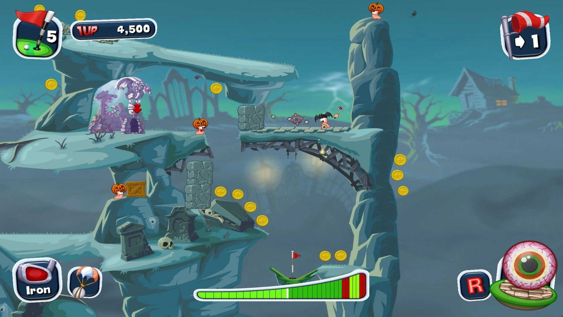 Скриншот-2 из игры Worms Crazy Golf