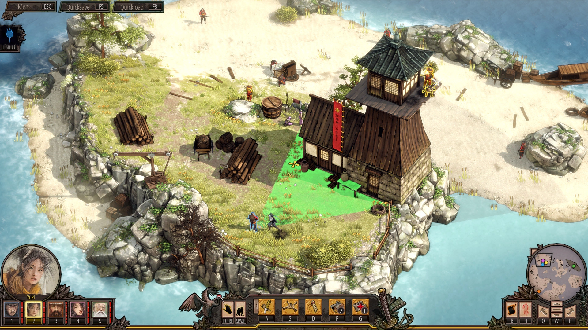 Скриншот-1 из игры Shadow Tactics: Aiko's Choice